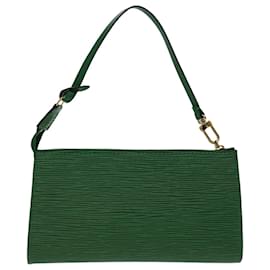 Louis Vuitton-Estuche LOUIS VUITTON Epi Pochette Accessoires Verde M52984 LV Auth 69826-Verde