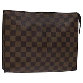 Louis Vuitton-LOUIS VUITTON Damier Ebene Poche Toilette 26 Bolsa N47543 Autenticação de LV 70037-Outro