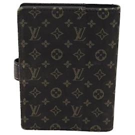 Louis Vuitton-LOUIS VUITTON Mini Lin Agenda PM Tagesplaner Cover Ebene R20916 LV Auth bs13261-Damier ebene