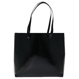 Gucci-GUCCI Tote Bag Patent leather Black Auth ep3770-Black