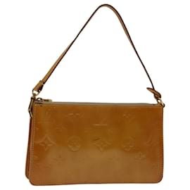 Louis Vuitton-LOUIS VUITTON Monogramm Vernis Lexington Beutel Beige M91010 LV Auth-Folge3902-Beige