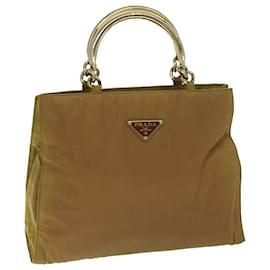 Prada-PRADA Hand Bag Nylon Brown Auth bs13204-Brown