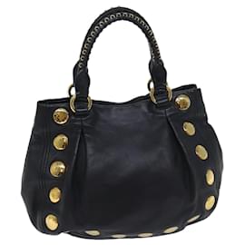 Miu Miu-Miu Miu Hand Bag Leather Black Auth yk11317-Black