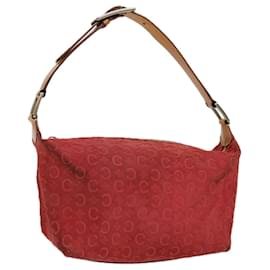 Céline-CELINE C Macadam Canvas Hand Bag Red Auth ar11578b-Red