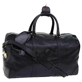 Gucci-GUCCI Boston Bag Leather 2way Black 012 123 3604 auth 69637-Black