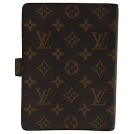 Louis Vuitton-LOUIS VUITTON Monogramm Agenda MM Tagesplaner Cover R20105 LV Auth 69823-Monogramm