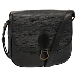 Louis Vuitton-LOUIS VUITTON Epi Saint Cloud GM bolsa de ombro preta M52192 Autenticação de LV 70022-Preto