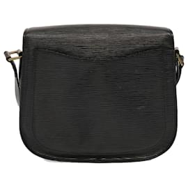 Louis Vuitton-LOUIS VUITTON Epi Saint Cloud GM bolsa de ombro preta M52192 Autenticação de LV 70022-Preto