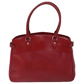 Louis Vuitton-Bolsa de mão LOUIS VUITTON Epi Passy GM vermelha M59252 LV Auth bs13221-Vermelho