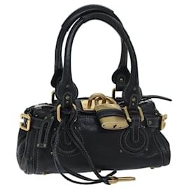 Chloé-Chloe Mini Paddington Hand Bag Leather Black Auth yk11536-Black