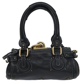 Chloé-Chloe Mini Paddington Hand Bag Leather Black Auth yk11536-Black