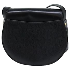 Christian Dior-Christian Dior Shoulder Bag Leather Black Auth bs13269-Black