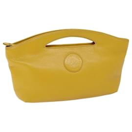 Givenchy-Bolsa de mão GIVENCHY em couro amarelo Auth bs13121-Amarelo