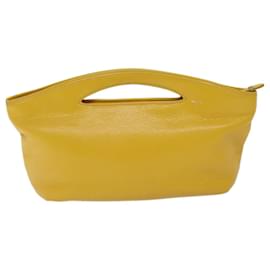 Givenchy-Bolsa de mão GIVENCHY em couro amarelo Auth bs13121-Amarelo