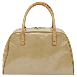 Louis Vuitton-LOUIS VUITTON Monogram Vernis Tompkins Square Hand Bag Beige M91149 auth 69733-Beige