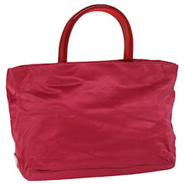Prada-PRADA Hand Bag Satin Red Auth 69745-Red