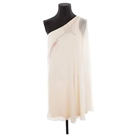 Azzaro-Silk dress-Beige
