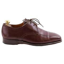 Hermès-leather lace-ups-Brown