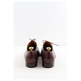 Hermès-Chaussures à lacets en cuir-Marron