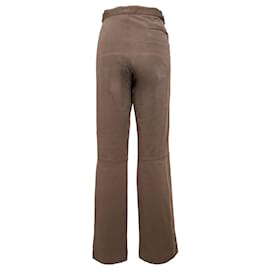Prada-Pantaloni Prada con cinturino con fibbia-Marrone