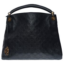 Borsa Artsy LOUIS VUITTON in pelle blu scuro - 101143 Blu navy