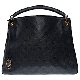 Louis Vuitton-LOUIS VUITTON Artsy Bag in Navy Leather - 101143-Navy blue
