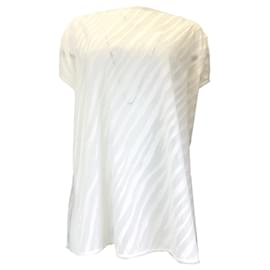 Autre Marque-Akris White Short Sleeved Cotton Tunic Top-White