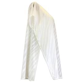Autre Marque-Akris White Short Sleeved Cotton Tunic Top-White