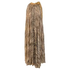 Autre Marque-Missoni Beige / brown / Gold Zigzag Halter Dress-Brown