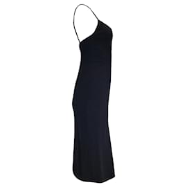 Autre Marque-Moschino Black Sleeveless Crepe Midi Dress-Black
