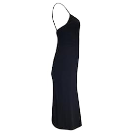 Autre Marque-Vestido Midi Crepe Sem Mangas Preto Moschino-Preto