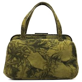 Prada-PRADA Handbags Suede Green Cleo-Green