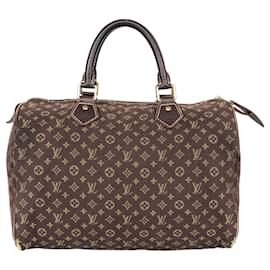 Louis Vuitton-Louis Vuitton Brown Mini Lin Speedy 30 Handtasche-Braun