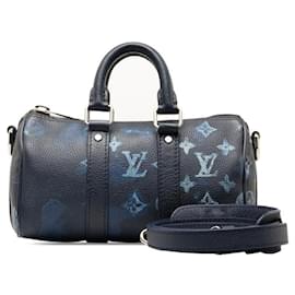 Louis Vuitton-Louis Vuitton Monogram Watercolor Keepall Bandouliere XS Canvas Reisetasche M57844 in guter Kondition-Andere