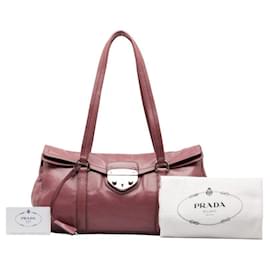 Prada-Prada Leather City Easy Bag Bolso de cuero en buen estado-Otro