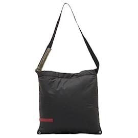 Prada-Prada Tessuto Nylon Flat Messenger Canvas Shoulder Bag in Good condition-Other