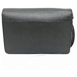 Louis Vuitton-Louis Vuitton Bolso Clutch Taiga Selenga De Piel M3078 en buen estado-Otro