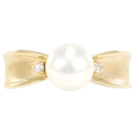 Autre Marque-18K Pearl Diamond Ring-Other