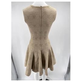 Alaïa-ALAIA  Dresses T.fr 40 Wool-Beige