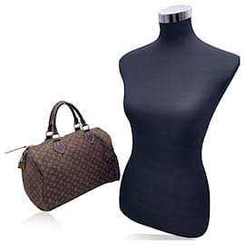 Louis Vuitton-Tela Mini Lin Monograma Marrom Idylle Speedy 30 Bolsa-Marrom