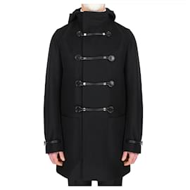 Dior-Manteau caban en laine feutrée de luxe Dior-Noir