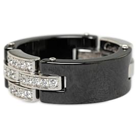 Cartier-Cartier Silver 18K Maillon Panthere Diamond Ring-Black,Silvery