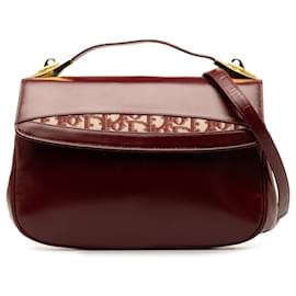 Dior-Bolso satchel oblicuo de cuero rojo Dior-Roja,Otro