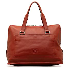 Loewe-Sac à main Loewe Anagram en cuir rouge-Rouge