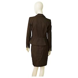 Yves Saint Laurent-Skirt suit-Brown