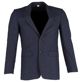 Karoblazer von Burberry aus blauer Wolle Blau