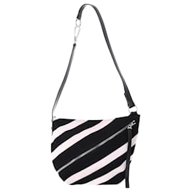 Proenza Schouler-Proenza Schouler Medium Knit Zip Hobo Bag in Black Cotton-Black