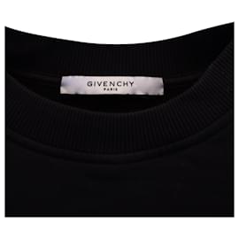 Givenchy-Givenchy Logo Cropped Sweatshirt aus schwarzer Baumwolle-Schwarz
