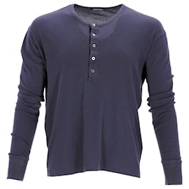 Tom Ford-Henley-Hemd von Tom Ford aus blauer Baumwolle-Blau