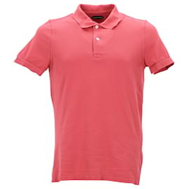 Tom Ford-Tom Ford Pique Polo in Peach Cotton-Peach